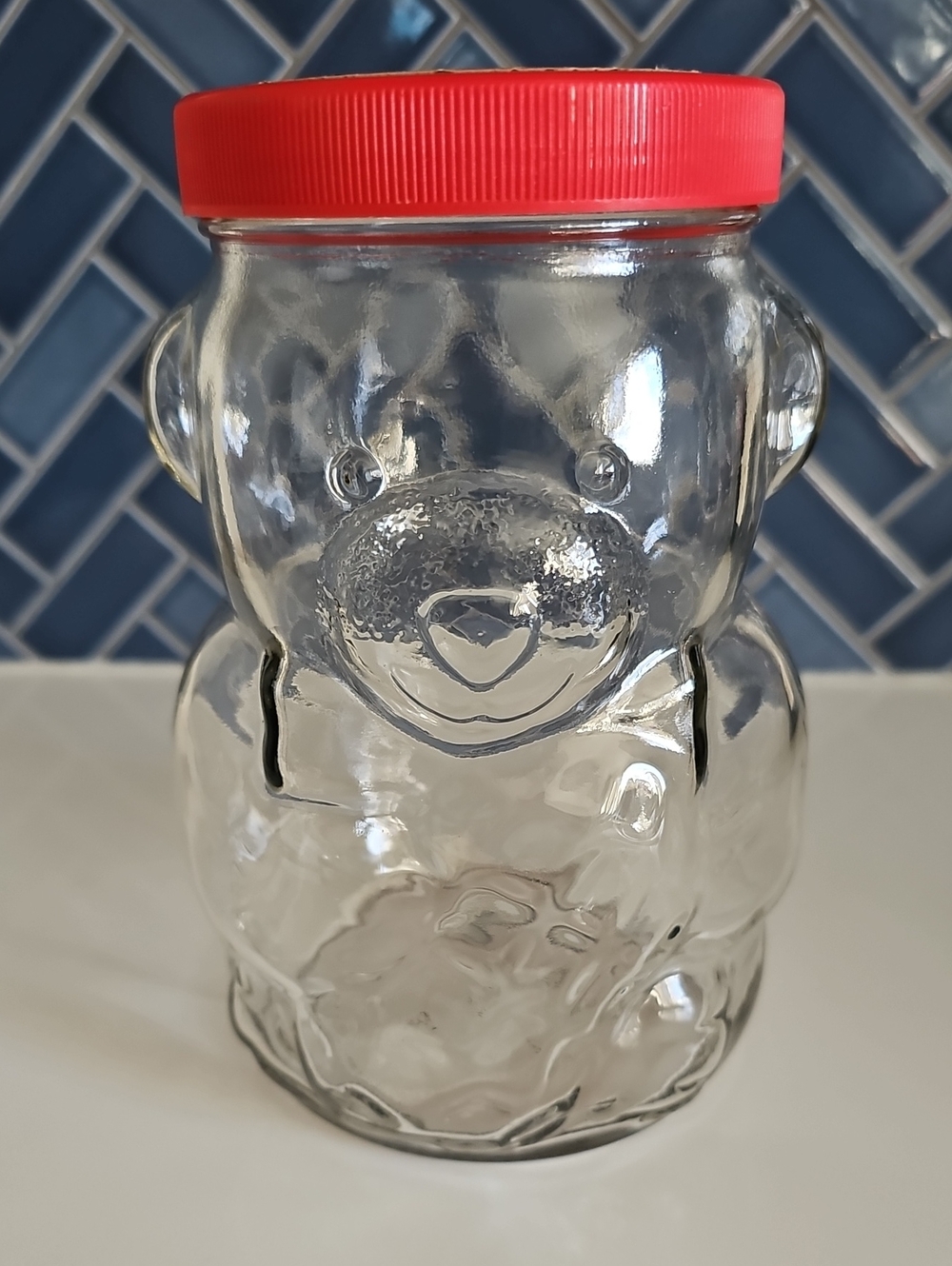 VINTAGE KRAFT PEANUT BUTTER BEAR JAR - Decorative Storage Jar